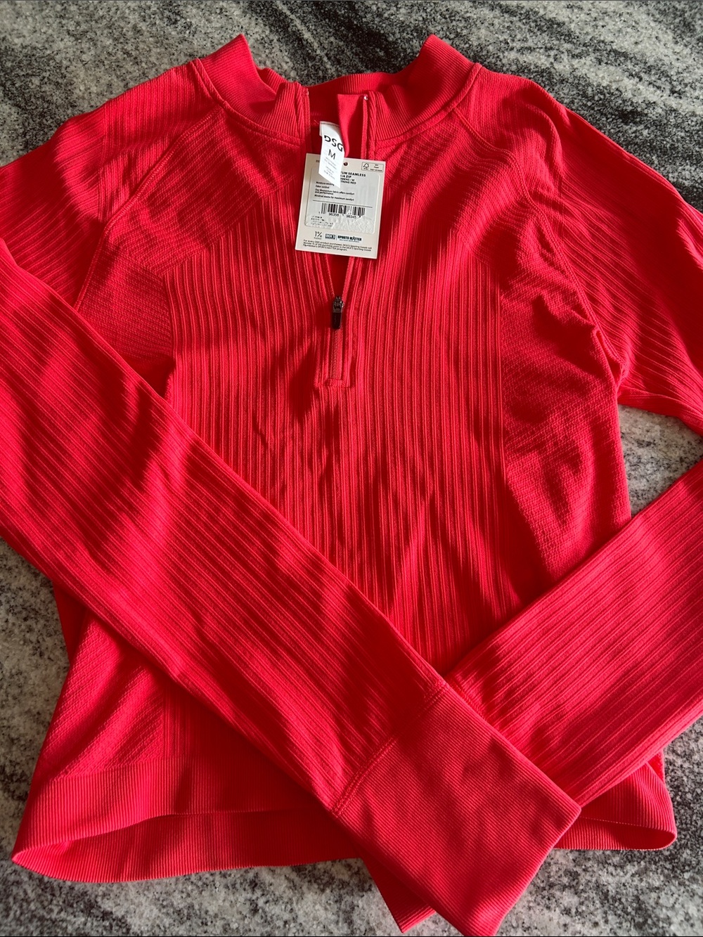 DSG Women's Ribbed Quarter-Zip Pullover - Bright Red